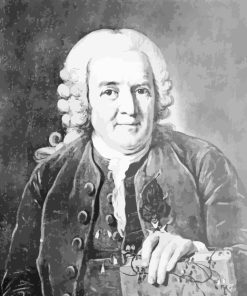 Black And White Carl Linnaeus Diamond Painting