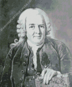 Black And White Carl Linnaeus Diamond Painting