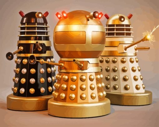 Dr Who Dalek Robots Diamond Painting