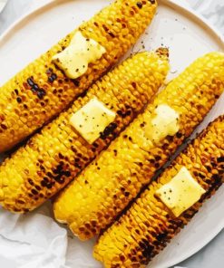 Grilled Corn On The Cob Diamond Painting