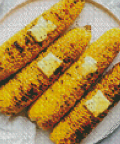 Grilled Corn On The Cob Diamond Painting