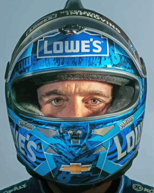 Jimmie Johnson With Helmet Diamond Painting