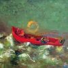 La Barque Rouge By Odilon Redon Diamond Painting