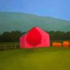 Pink Barn Art Diamond Painting