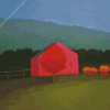 Pink Barn Art Diamond Painting