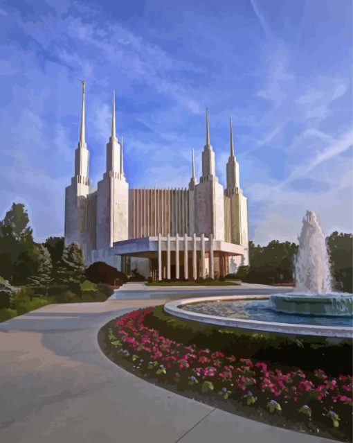 Washington DC Temple Diamond Painting