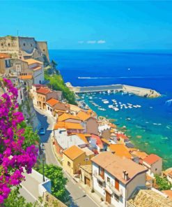 Calabria Harbour View Diamond Painting