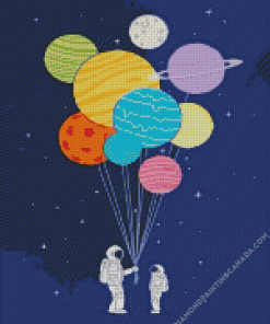 Colorful Planet Balloons Diamond Painting