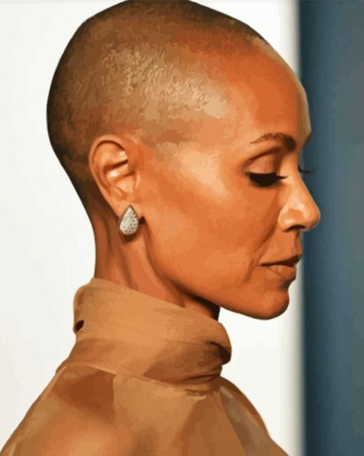 Jada Pinkett Smith Bald Head Diamond Painting