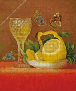 Lemon And Cut Glass Diamond Painting