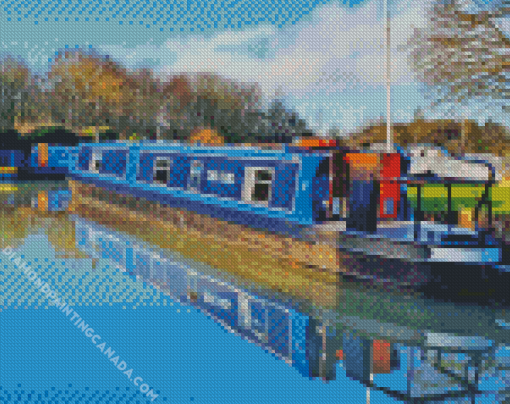 The Earl Blue Narrow Boats Diamond Painting