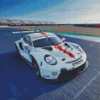 White Porsche Motorsport Diamond Painting