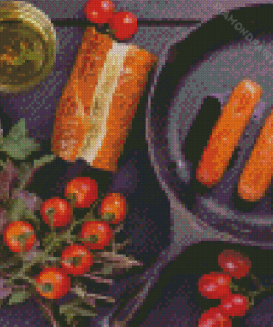 Aesthetic Hot Dogs Diamond Painting