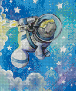 Astronaut Manatee Art Diamond Painting