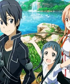 Asuna And Sao Kirito And Yui Diamond Painting