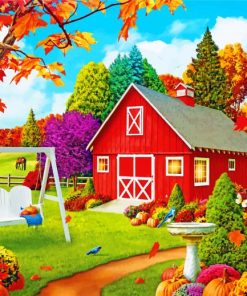 Autumn Farm Diamond Painting