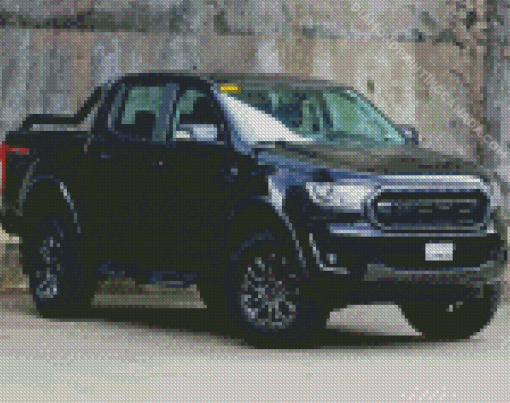 Black Ford Ranger Car Diamond Painting