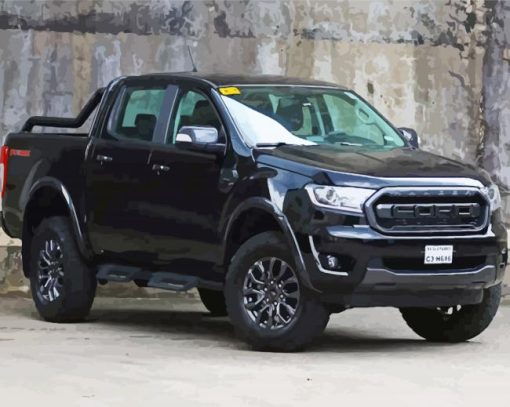 Black Ford Ranger Car Diamond Painting