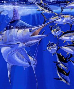 Blue Marlin Fish Underwater Diamond Painting