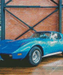 Blue Corvette Stingray Targa Diamond Painting