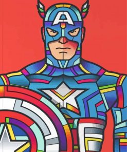 Captain America Pop Art Hero Diamond Painting