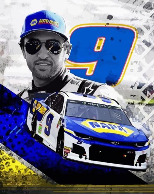 Chase Elliott Car Racing Diamond Painting