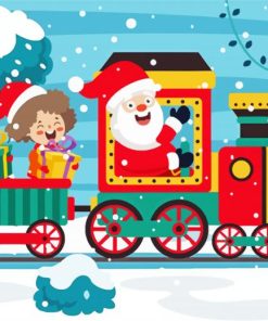 Christmas Train Diamond Painting