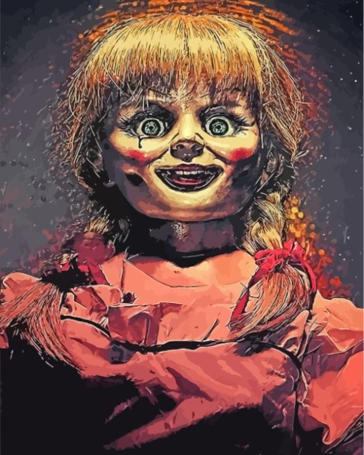 Creepy Annabelle Doll Diamond Painting