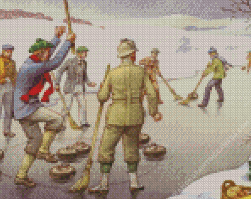 Curling In Scotland Diamond Painting