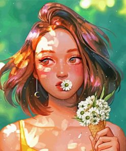 Daisy Girl Diamond Painting