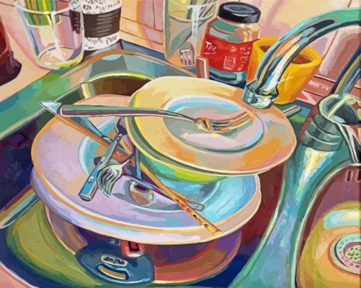 Dishes In Sink Diamond Painting