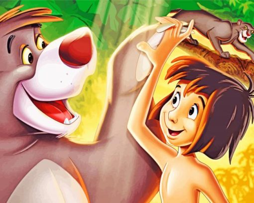 Disney Baloo And Mowgli Diamond Painting