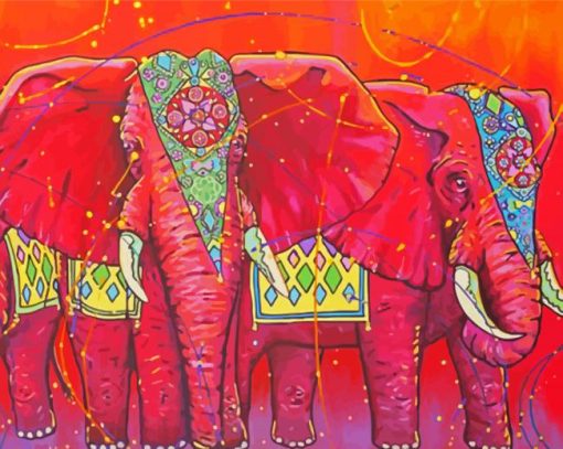 Esoteric Elephants Diamond Painting