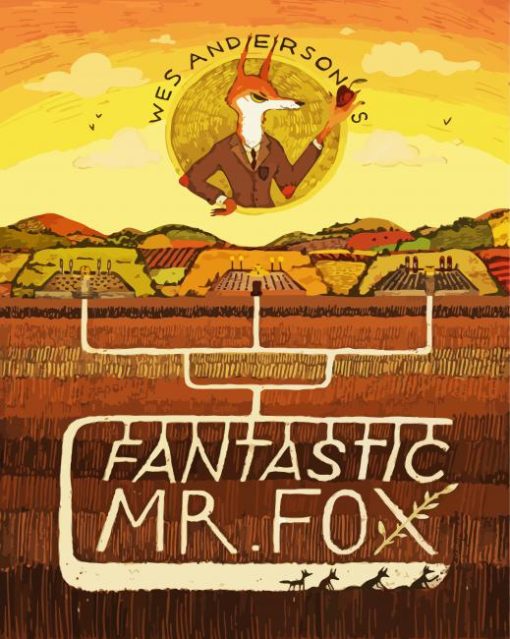 Fantastic Mr Fox Film Poster Diamond Painting