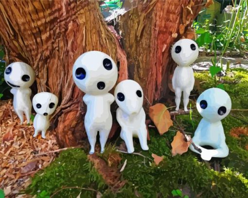 Figurines Kodama Diamond Painting