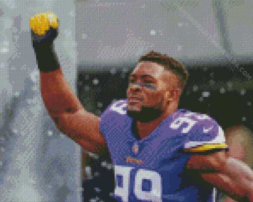 Football Player Danielle Hunter Diamond Painting