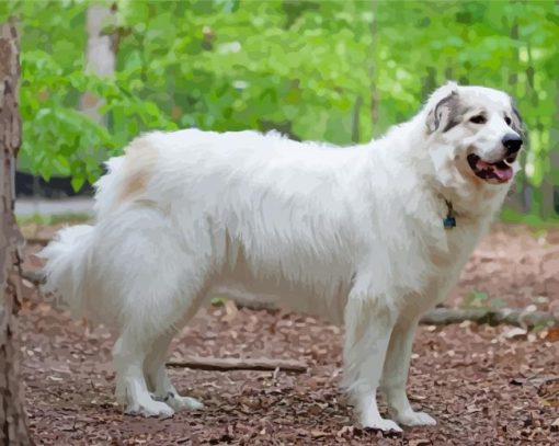 Great Pyrenees Dog Diamond Painting