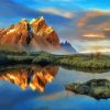 Iceland Landscapes Mountains Reflections Diamond Painting