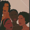 Illustration Black Girlfriends Diamond Painting