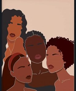 Illustration Black Girlfriends Diamond Painting