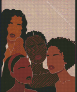 Illustration Black Girlfriends Diamond Painting