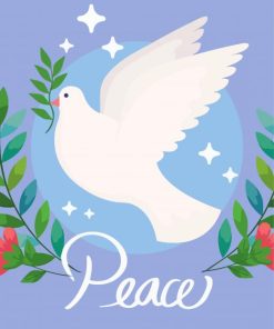 Illustration Peace Dove Diamond Painting