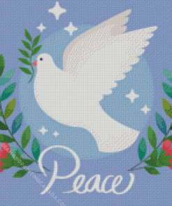 Illustration Peace Dove Diamond Painting