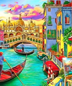 Italy Venice Gondolas Diamond Painting