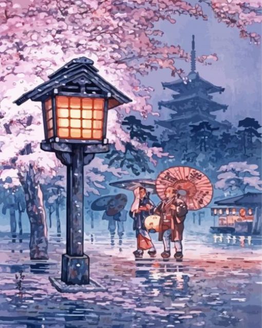 Japanese Rainy Day Art Diamond Painting