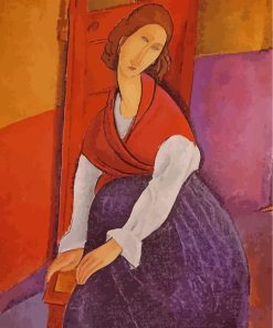 Jeanne Hebuterne In Red Shawl Modigliani Diamond Painting