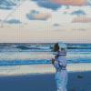 Little Astronaut Beach Diamond Painting