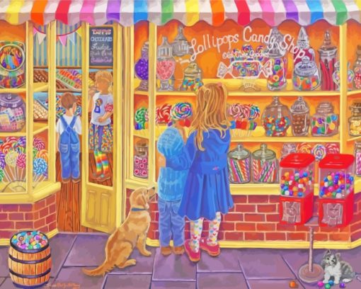 Lollipop Candy Shop Diamond Painting