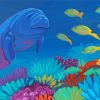 Manatee Undersea Art Diamond Painting