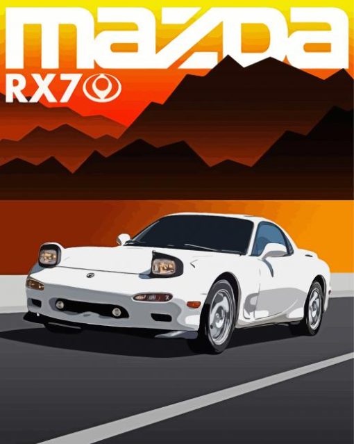 Mazda RX 7 Poster Diamond Painting